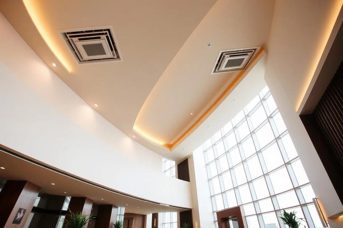 Interior de hotel con instalacion de climatizacion
