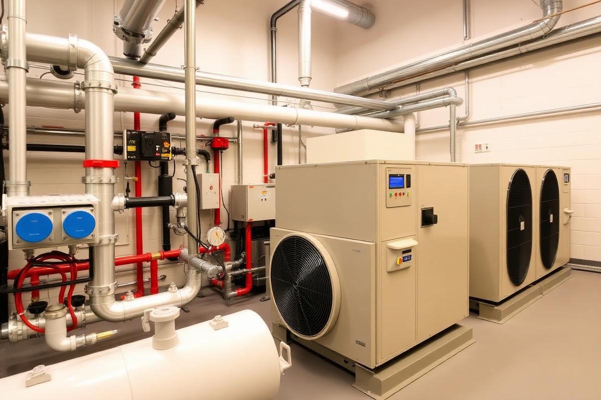 Sala técnica con sistema de aerotermia